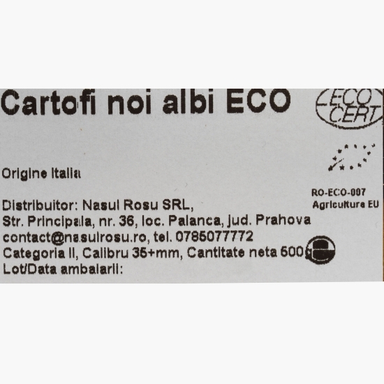 Cartofi albi noi eco Italia 500g