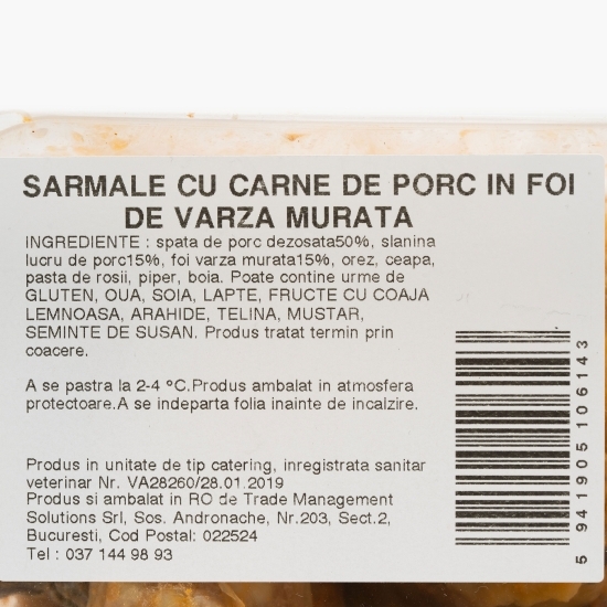 Sarmale cu carne de porc în foi de varză murată 1.2kg