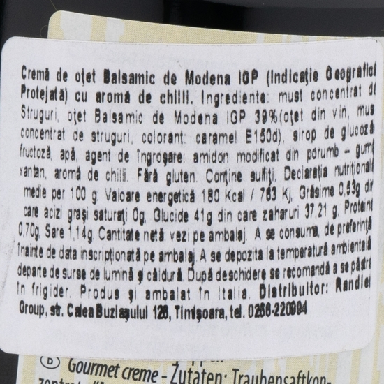 Cremă de oțet balsamic chilli 0.25l