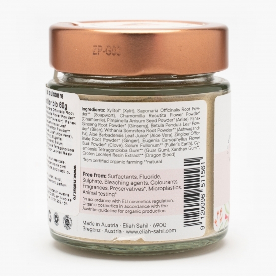 Pudră cu ginseng și cuișoare pentru dinți, bio 60g