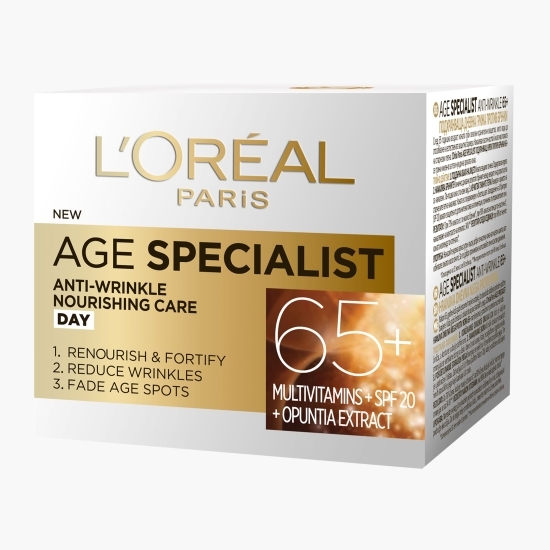 Cremă de zi antirid hrănitoare SPF20, 65+ Age Specialist, 50ml