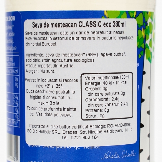 Sevă de mesteacăn clasic eco 330ml