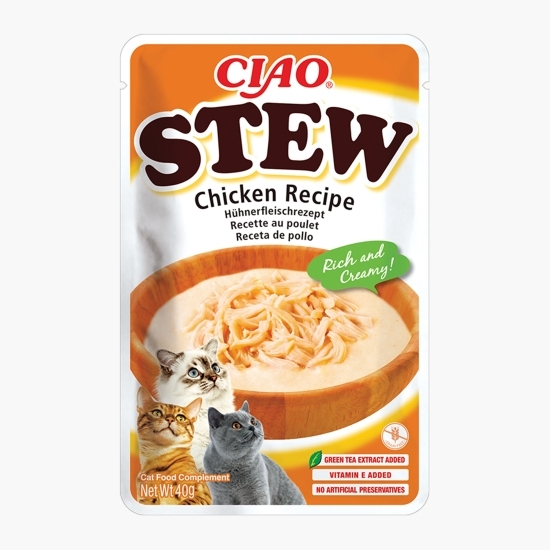 Hrană umedă pentru pisici Ciao Stew Pui 40g