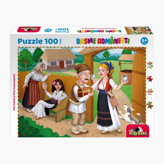 Puzzle Basme românești - Fata babei și fata moșneagului, 5+ ani