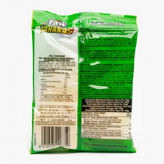 Jeleuri gumate cu aromă de banane fără gluten 100g