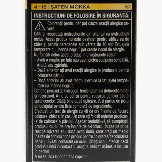 Vopsea de păr permanentă fără amoniac Oleo Intense, 4-18 șaten mokka, 115ml