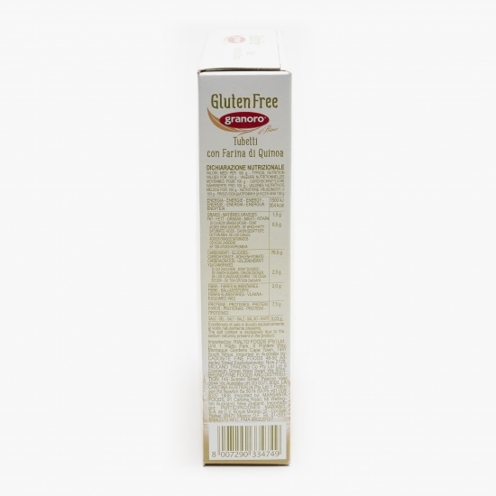 Paste fără gluten cu făină de quinoa, Tubetti 400g