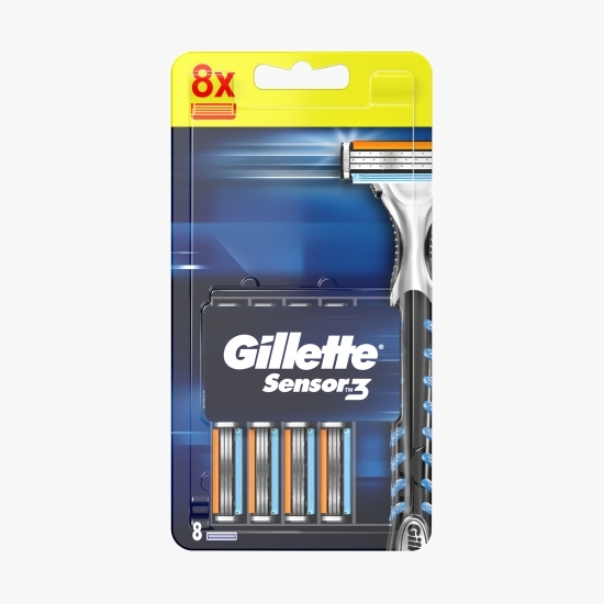 Rezerve aparat de ras Sensor3, 8 buc