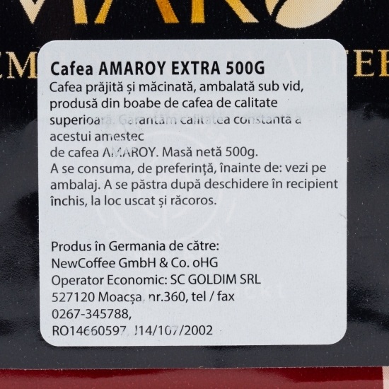 Extra 500g, cafea prăjită măcinată