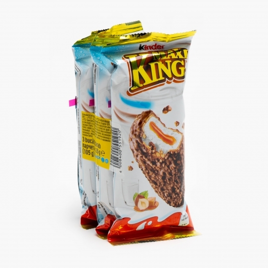 Desert cu alune și caramel Maxi King 3x35g