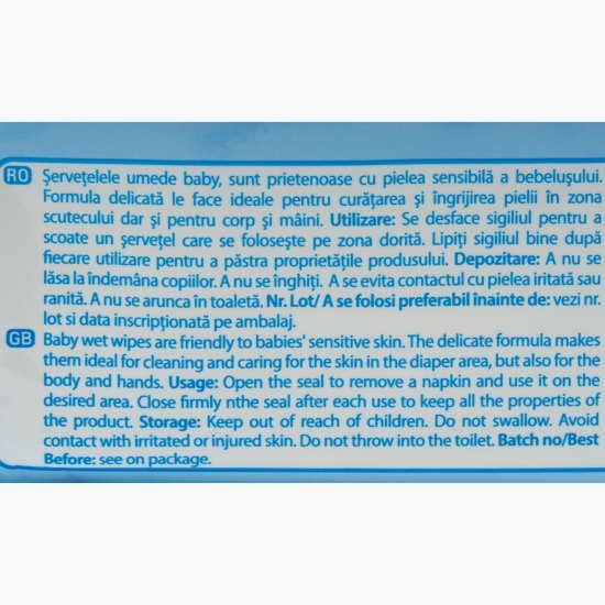 Șervețele umede pentru copii, 72 buc