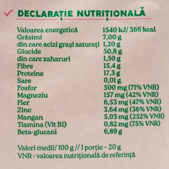 Tărâțe de ovăz 500g