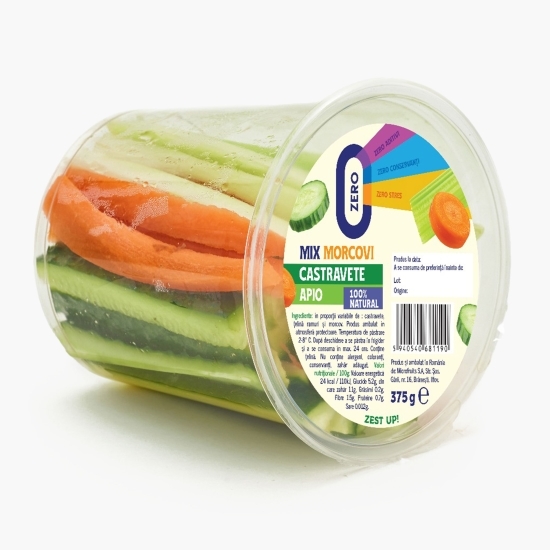 Mix de legume cu morcovi, castravete și apio, 375g