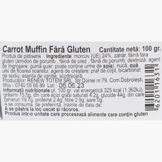 Carrot Muffin fără gluten 100g