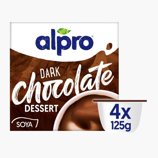 Desert din soia cu ciocolată neagră 4x125g
