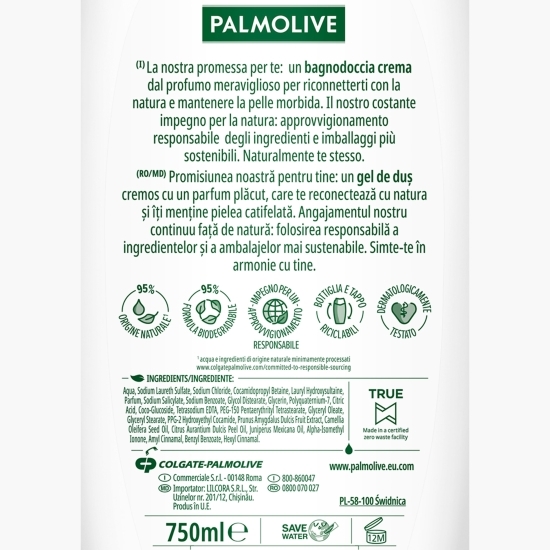 Gel de duș Naturals Camellia & Almond 0.75l