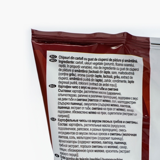 Chipsuri din cartofi cu gust de ciuperci de pădure și smântână 140g