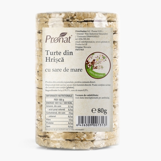 Turte din hrișcă cu sare de mare 80g