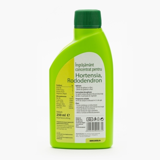 Îngrășământ concentrat pentru Hortensia Rododendron 0.25l