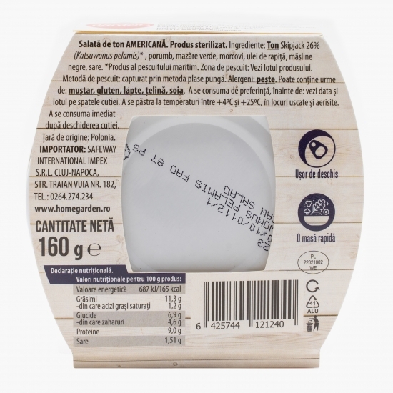 Salată de ton americană 160g