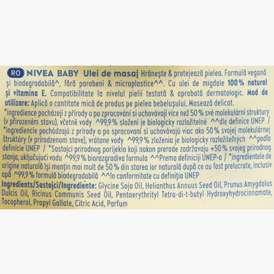 Ulei de masaj pentru bebeluși 200ml
