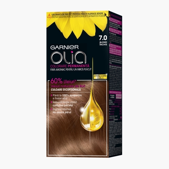 Vopsea de păr permanentă fără amoniac 7.0 Blond închis 112ml