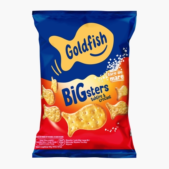 Snacks peștișori crocanți cu sare de mare Bigsters 80g