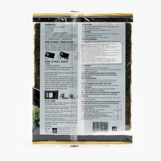 Alge prăjite pentru sushi Yaki Nori 10 foi x 2.5g