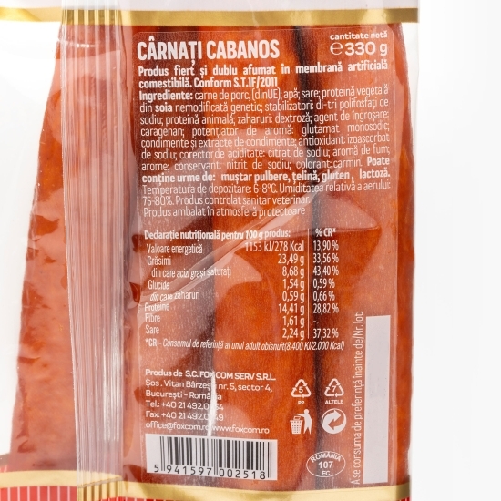 Cârnați cabanos 330g
