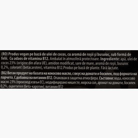 Felii vegetale cu aromă de roșii și busuioc Tomatolly Basilicious, 200g