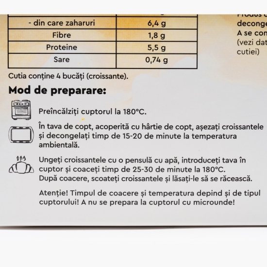 Croissant cu umplutură cu caise 4 buc 360g