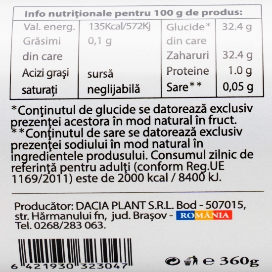 Dulceață de caise fără zahăr adăugat 360g