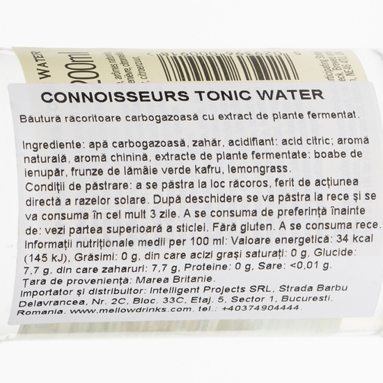 Băutură carbogazoasă Connisseurs Tonic Water 0.2l