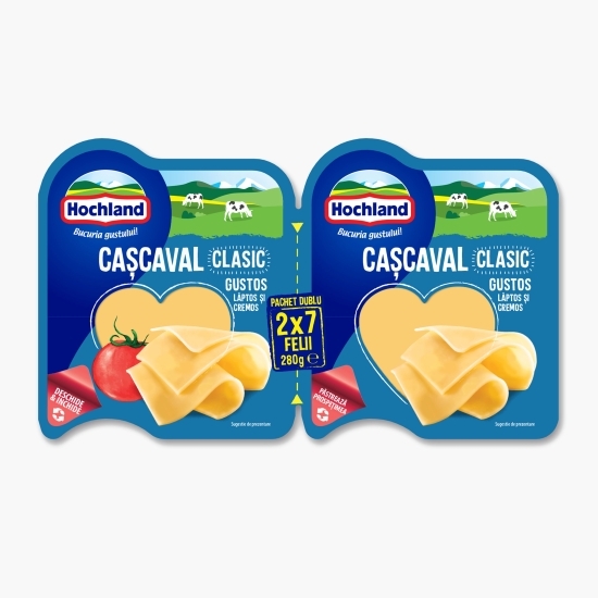 Cașcaval Clasic 2 x 7 felii, 280g