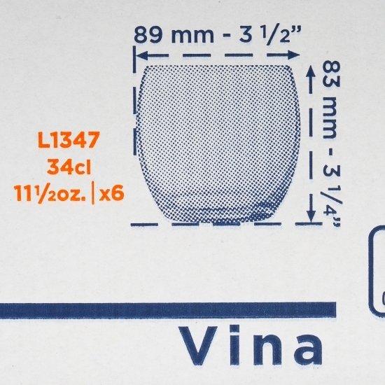 Set pahare whiskey Vina, 6 buc x 340ml