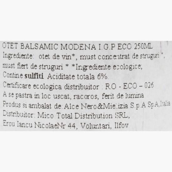 Oțet balsamic de Modena IGP eco 250ml