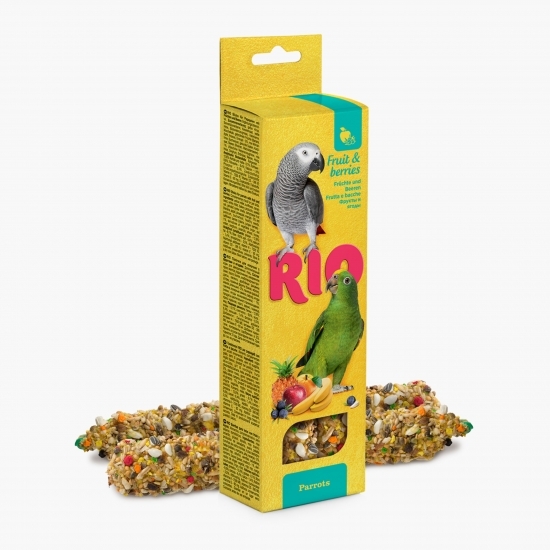 Baton pentru papagali, 2x75g, cu fructe de pădure 