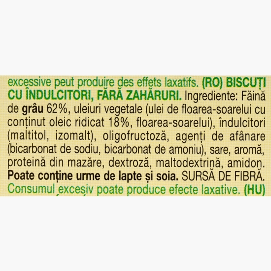 Biscuiți cu îndulcitori, fără zaharuri 330g