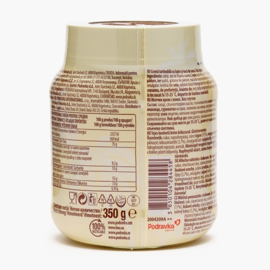 Cremă tartinabilă cu lapte și nucă de cocos 350g