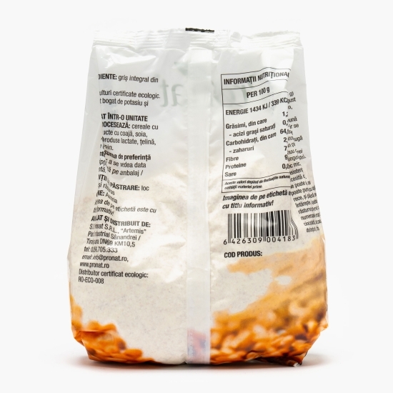 Griș eco din grâu integral veritabil 600g
