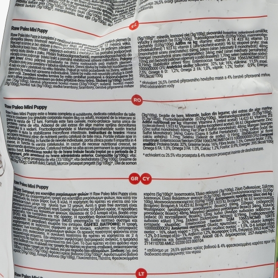 Hrană uscată pentru câini de talie mică în creștere, 2.5Kg, vită