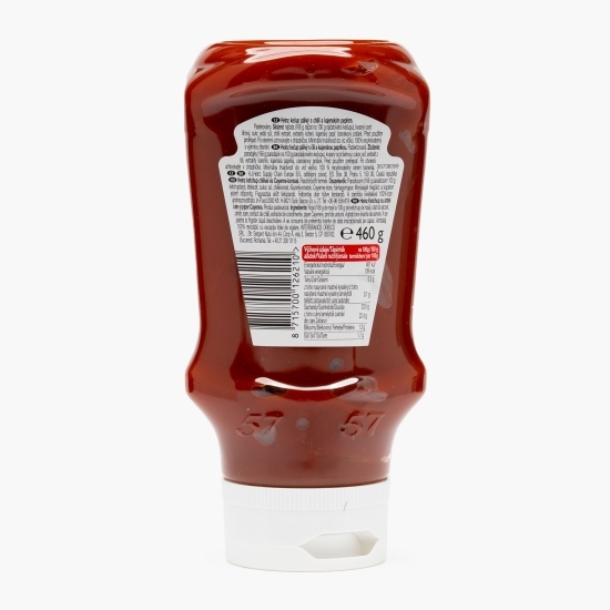 Ketchup picant cu ardei iute și piper Cayenne Fiery Hot 460g