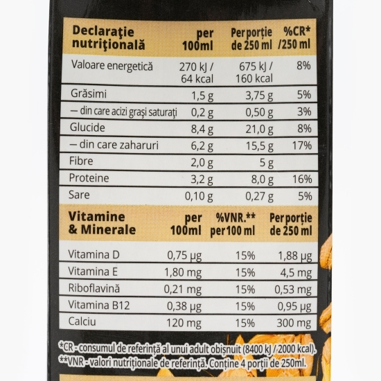 Băutură vegetală pe bază de ovăz Carpos Proteine 1l
