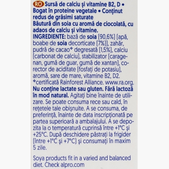 Băutură soia cu aromă de ciocolată 1l