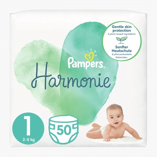 Scutece Harmonie mărimea 1, 2-5kg, 50 buc