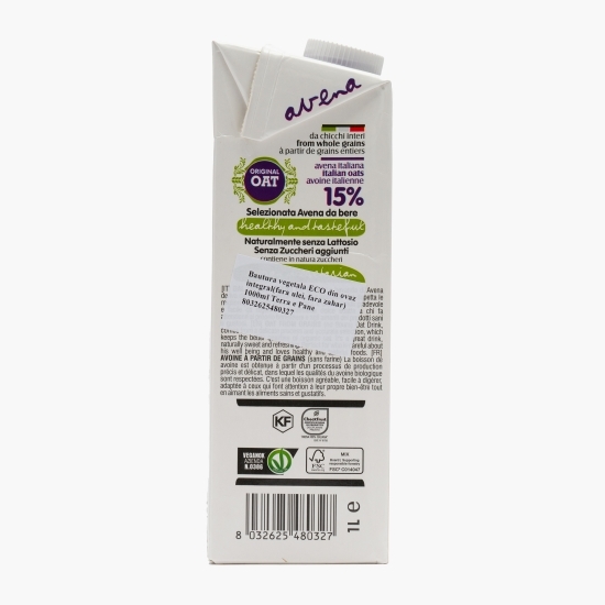 Băutură vegetală eco din ovăz integral (fără zahăr) 1l