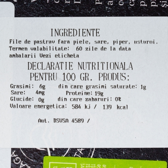 Pastramă de păstrav 250g