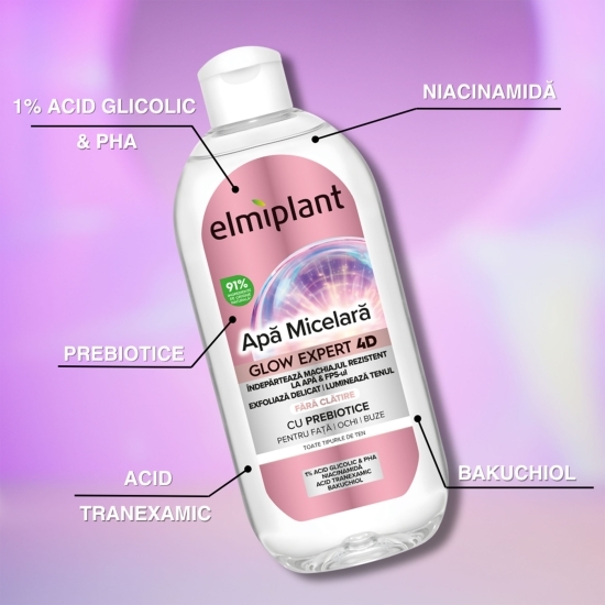 Apă micelară Glow Expert cu Prebiotice 400ml