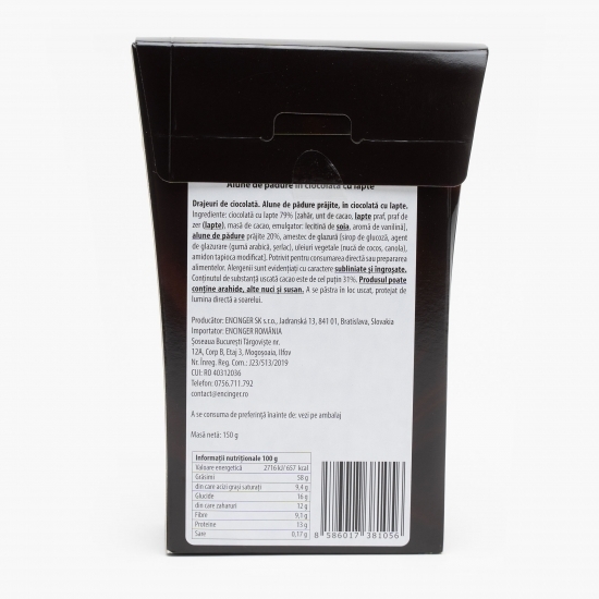 Alune de pădure în ciocolată cu lapte 150g