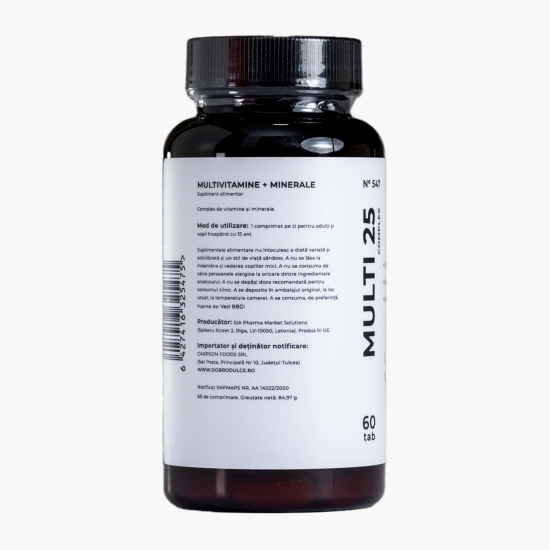 MULTI25 Complex (13 Vitamine & 12 Minerale), 60 tablete